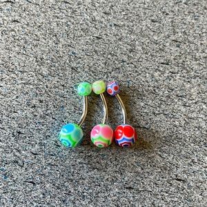 3 Pack of Body Candy Belly Button Rings